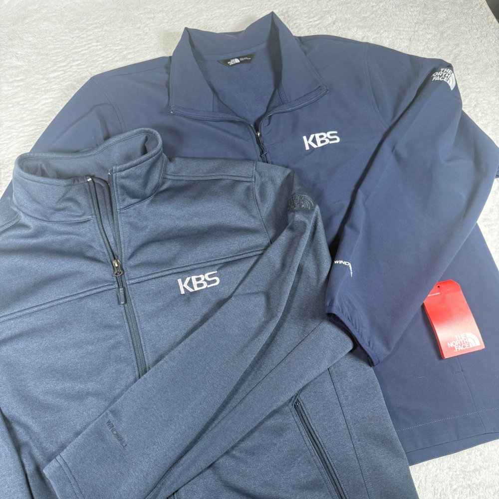 2 pack NEW The North Face Edge Stretch Mens XL Summit Navy L/S WindWall Jacket